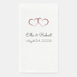 Servietten für die Hochzeitsempfehlung