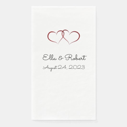 Servietten für die Hochzeitsempfehlung (Vorderseite)