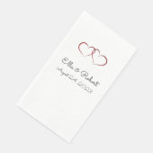 Servietten für die Hochzeitsempfehlung (Ecke)