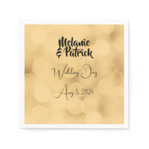 Servietten für Hochzeiten - bearbeitbarer Text auf