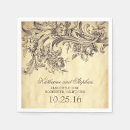 Servietten für Hochzeitspapiere