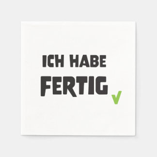 Servietten "Ich habe fertig"