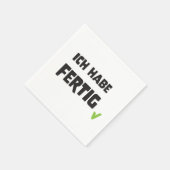 Servietten "Ich habe fertig" (Ecke)