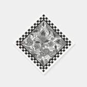 Servietten in Schwarz-Weiß (Ecke)