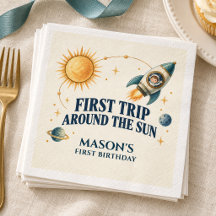 Servietten Kleine Kapitän Erste Reise um die Sonne