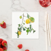 Servietten mit Aquarell der Zitronen (Beispiel)