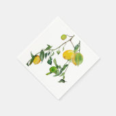 Servietten mit Aquarell der Zitronen (Ecke)