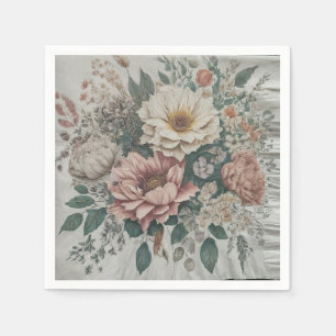 Servietten mit Blume-Design