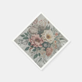 Servietten mit Blume-Design (Ecke)