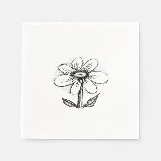 Servietten mit Gänseblümchen für sie (Vorderseite)