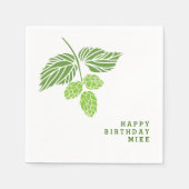 Servietten mit Hopfendarstellung, Bier personalisi (Vorderseite)