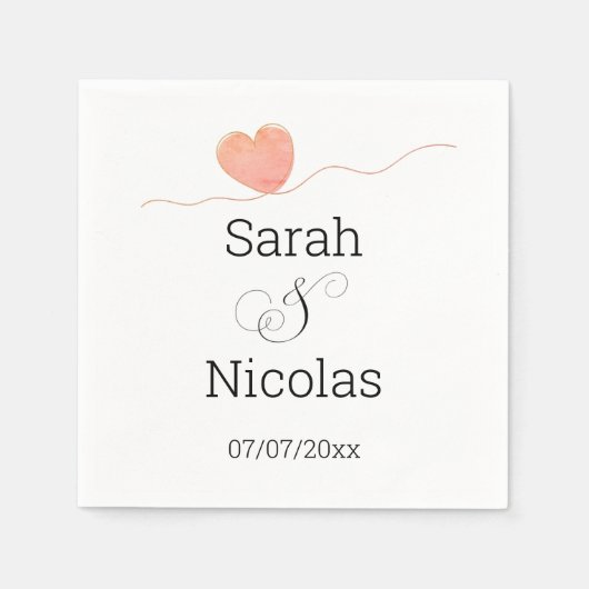 Servietten personalisiert minimalistisch (Vorderseite)