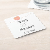 Servietten personalisiert minimalistisch untersetzer (angewinkelt)