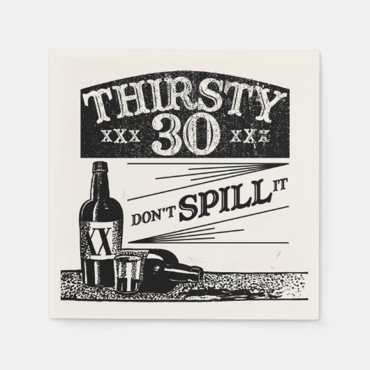 Servietten zum 30. Geburtstag (Vorderseite)