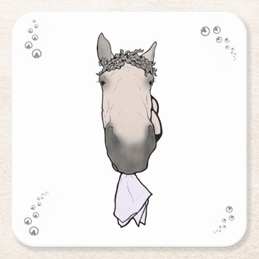 Serviettenklammer Rechteckiger Pappuntersetzer (Vorderseite)