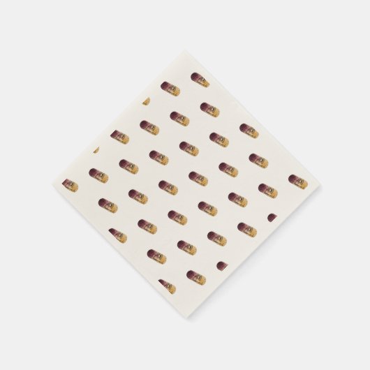 Servilleta con acuarela de corcho de vino serviette (Ecke)