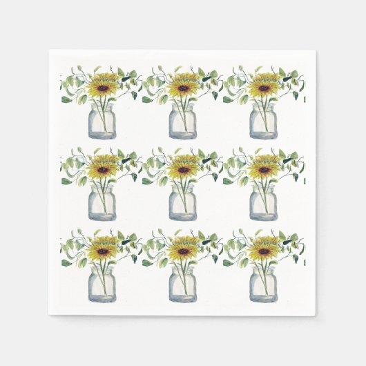 Servilleta con diseño de florero y mar serviette (Vorderseite)