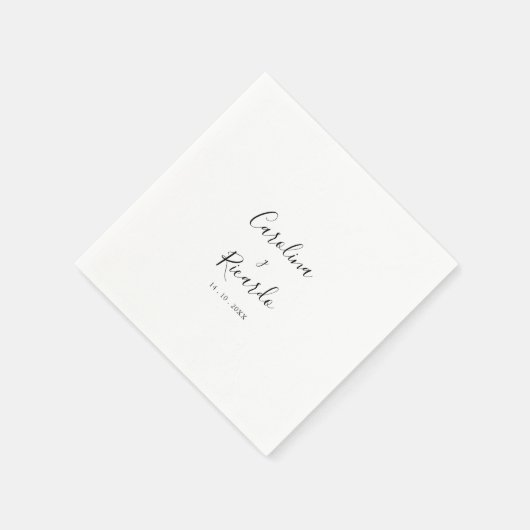 Servilleta de Papel de Boda Española Serviette (Ecke)