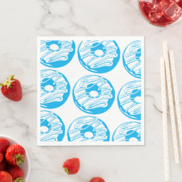 Servilleta de papel donas azules serviette