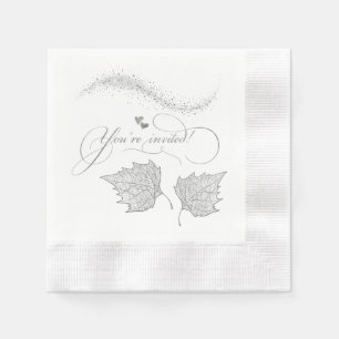 Servilleta de papel estás invitado para boda serviette