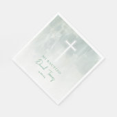 Servilletas Mi Bautizo Verde Spanish Napkins Serviette (Ecke)