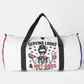 Serving Looks & Hot Dogs Skelett Duffle Bag (Rückseite)