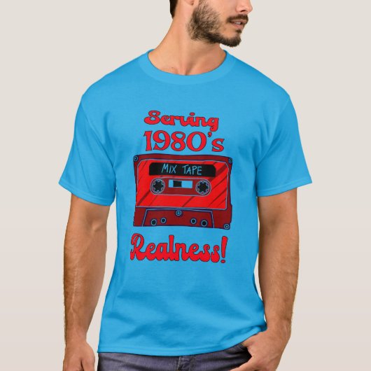 Serving of 1980's Realness - Red Cassette T-Shirt (Vorderseite)
