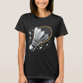 Serving Up Celebrations Badminton Funny Graphic Te T-Shirt (Vorderseite)