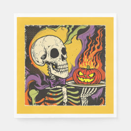 "Serving up Scares" Replica Circa 1950er Serviette