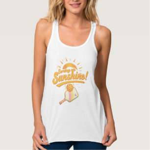 Serving Up Sunshine Pastell-Sonne-Pickleball-Grafi Tank Top