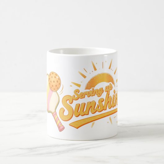 Serving Up Sunshine - Sunny Pastel Pickleball Life Kaffeetasse (Mittel)