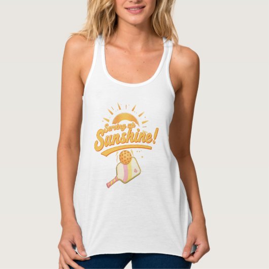Serving Up Sunshine - Sunny Pastel Pickleball Life Tank Top (Vorderseite)