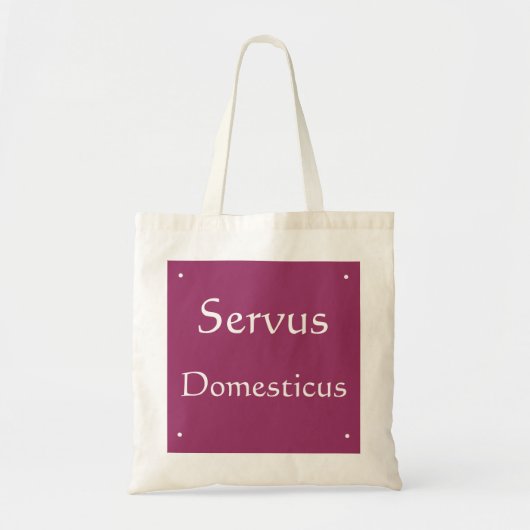 Servus Domesticus Tragetasche (Vorne)