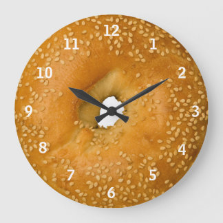 Sesam-Bagel-Uhr Große Wanduhr
