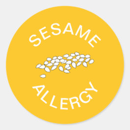 Sesame-Allergie-Warnung Runder Aufkleber