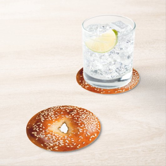 Sesame Bagel Paper Untersetzer (Vor Ort)