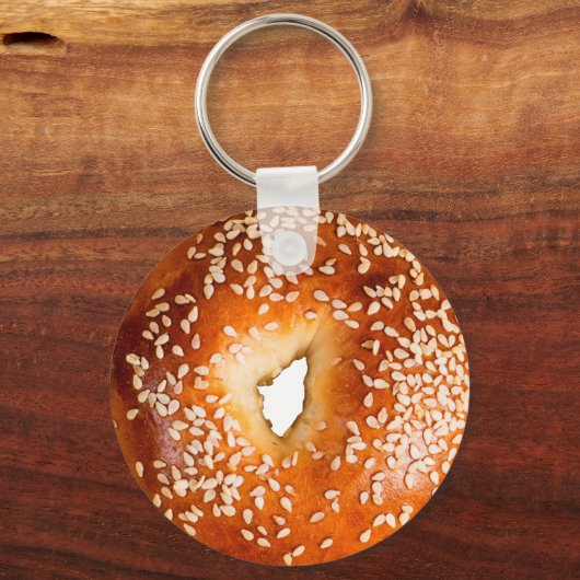 Sesame Bagel Schlüsselanhänger (Rückseite)