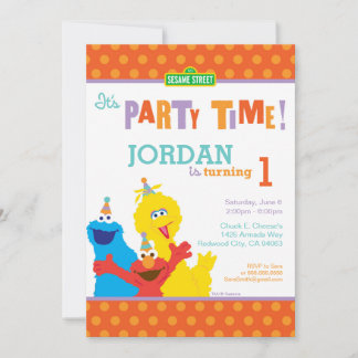 Sesame Pals Birthday Einladung