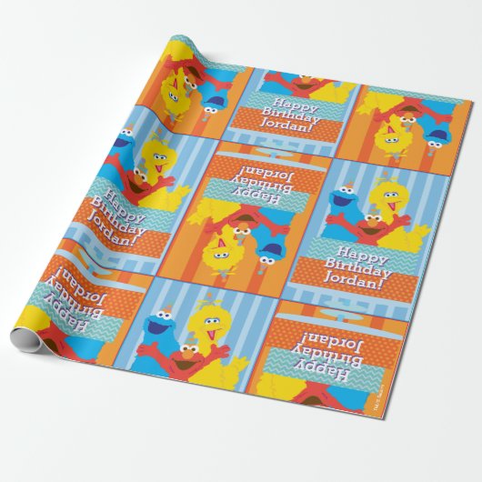 Sesame Pals Birthday Pattern Geschenkpapier (Ungerollt)