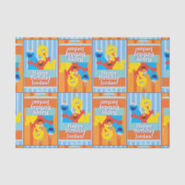 Sesame Pals Birthday Pattern Seidenpapier