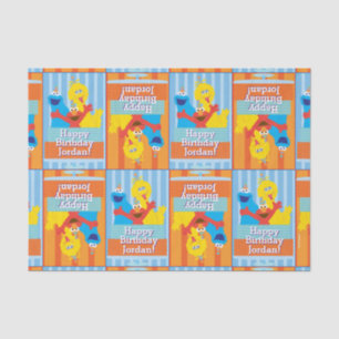 Sesame Pals Birthday Pattern Seidenpapier