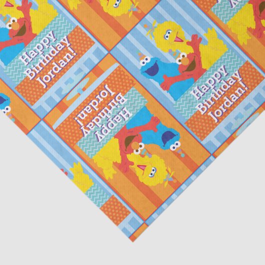 Sesame Pals Birthday Pattern Seidenpapier (Ausschnitt)