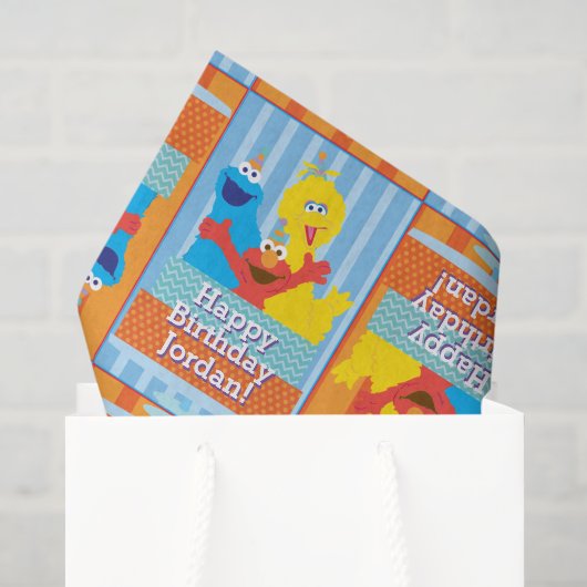 Sesame Pals Birthday Pattern Seidenpapier (Geschenktüte)