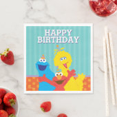 Sesame Pals Birthday Pattern Serviette (Beispiel)