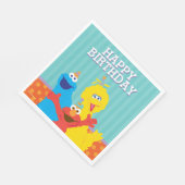 Sesame Pals Birthday Pattern Serviette (Ecke)