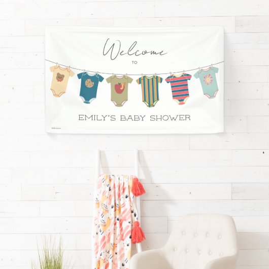 Sesame Pals Bodysuits Baby Dusche Empfang Banner (Insitu)