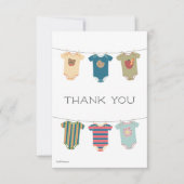 Sesame Pals Bodysuits Baby Shower Dankeskarte (Vorderseite)