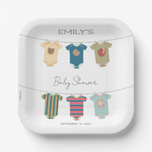 Sesame Pals Bodysuits Baby Shower Pappteller