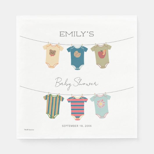 Sesame Pals Bodysuits Baby Shower Serviette (Vorderseite)