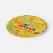 Sesame Pals Celebration Pattern Pappteller (Schrägansicht)